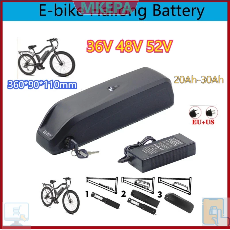 Ebike Battery 48V 20Ah Hailong - 🔋 36-48-52V pour batterie Hailong de