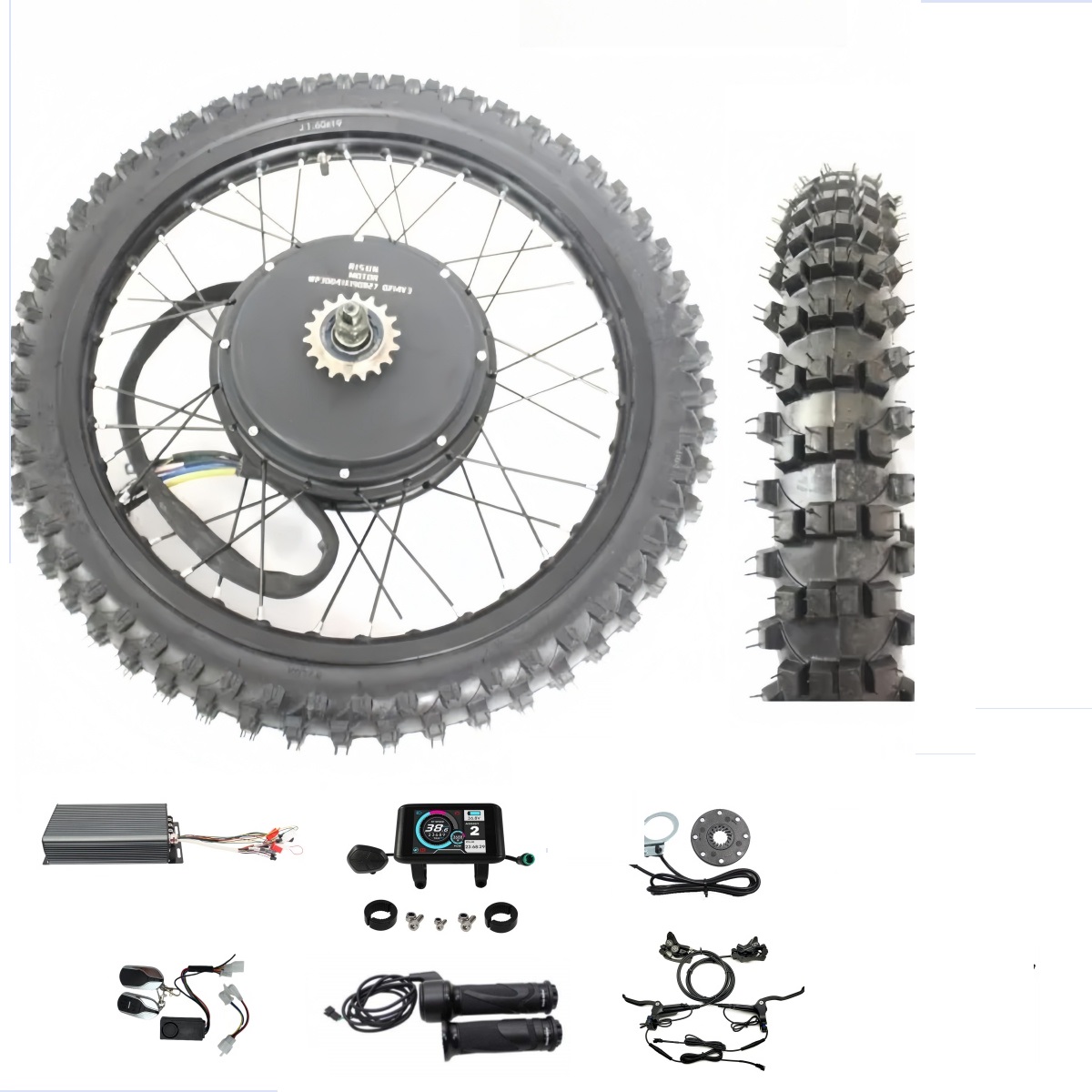 72V 5000W Hub Motor Kit - Kit de Conversion de roue arrière