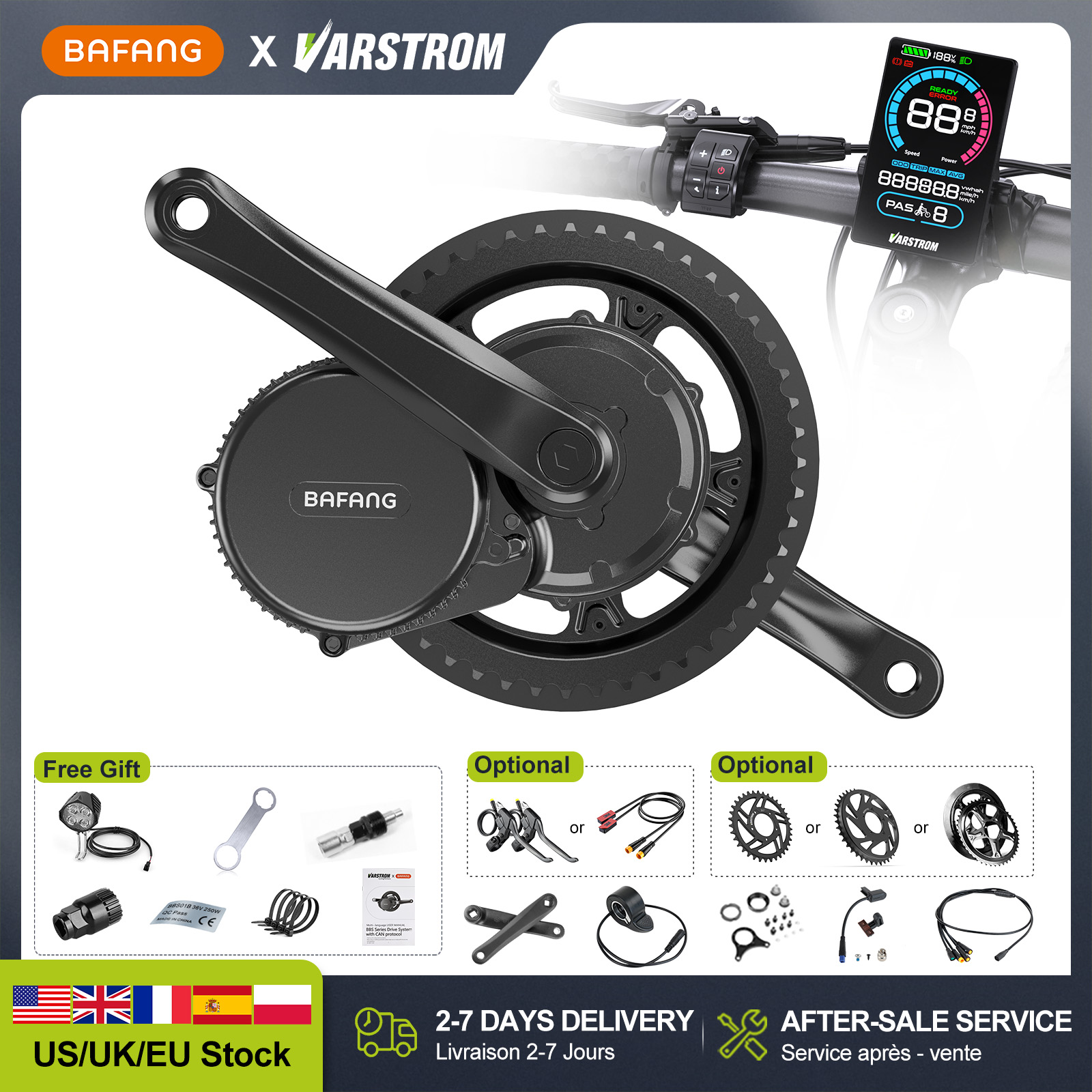Bafang Bbshd 1000W Conversion Kit - [Stock US] Moteur central BAFANG 48V