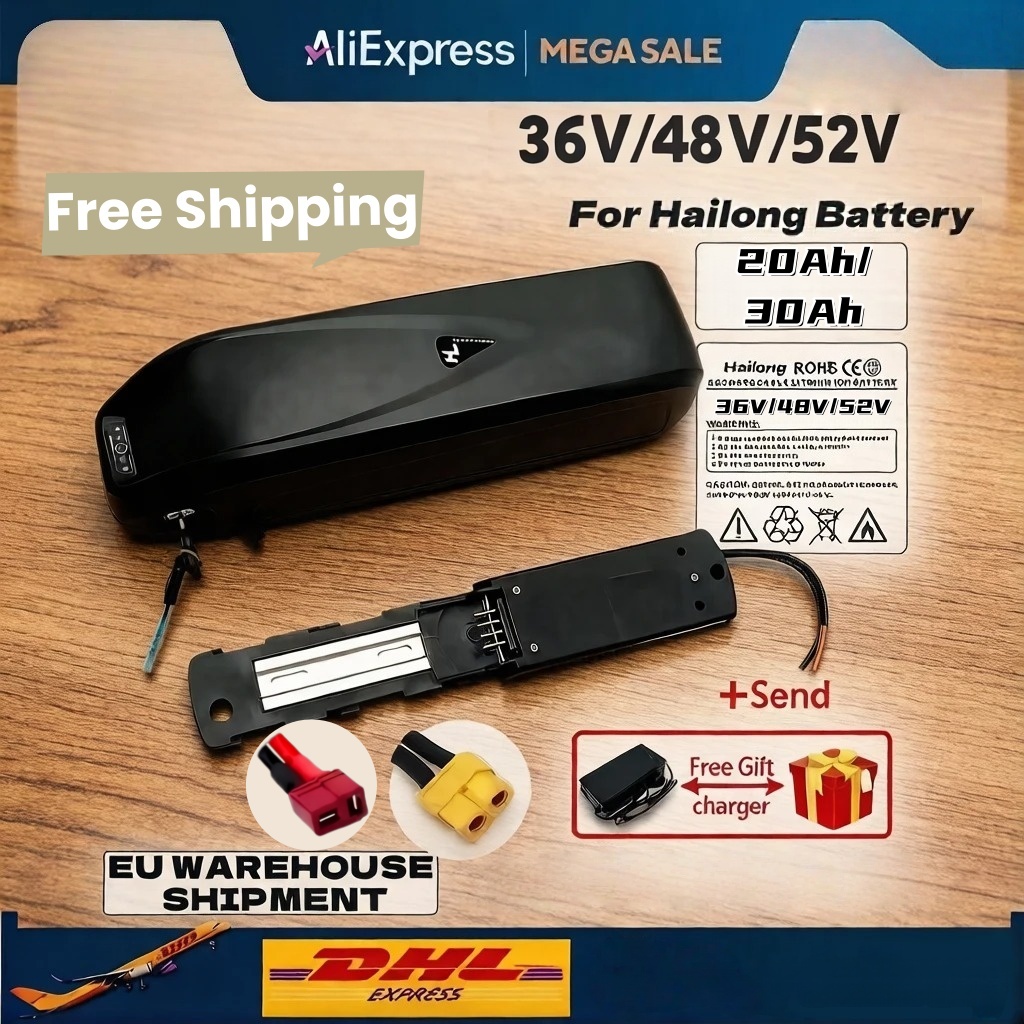 Ebike Battery 48V 20Ah Hailong - Nouvelle batterie Hailong 36V 48V 52V