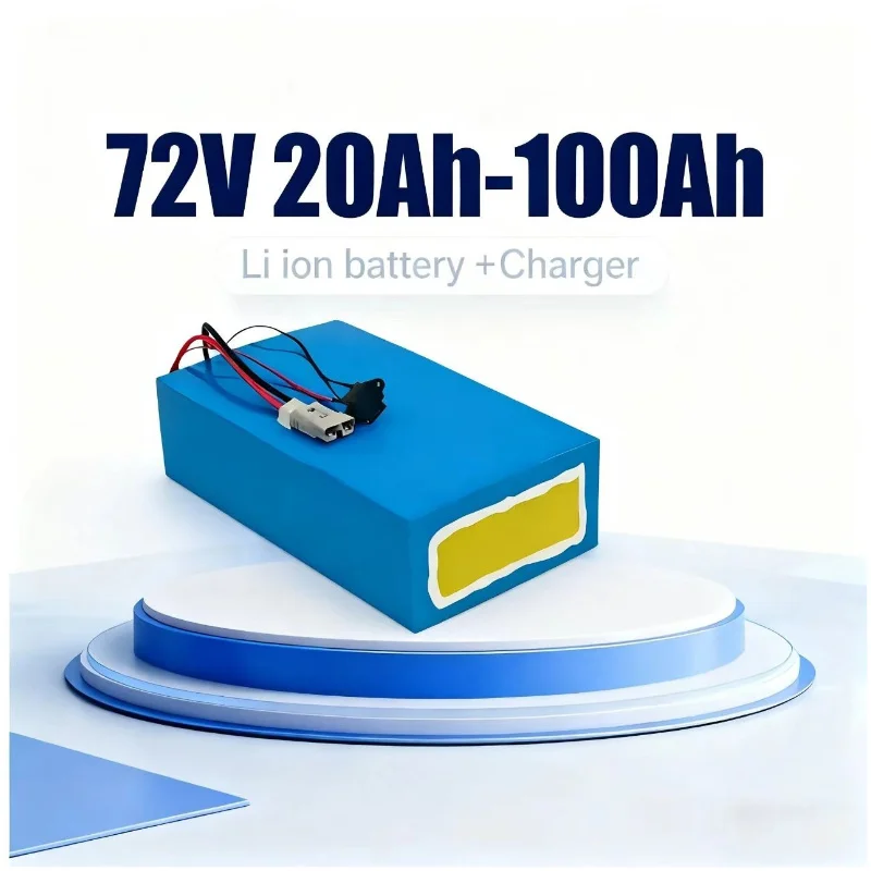 Electric Bicycle Battery 72V 30Ah - Batterie Lithium-Ion BMS 72V 20Ah/30Ah/50Ah/80Ah/100Ah LiPo