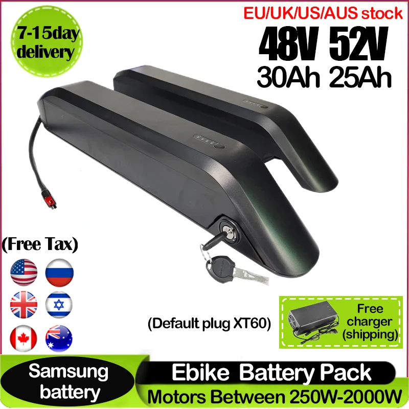 Ebike Battery 48V 20Ah Hailong - Batterie de vélo électrique originale 18650