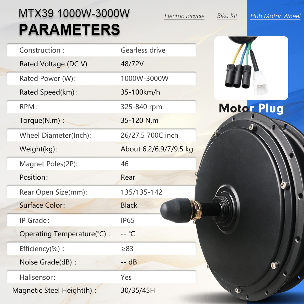 Kit de conversion de vélo élec - 72V 5000W Hub Motor Kit avis et prix