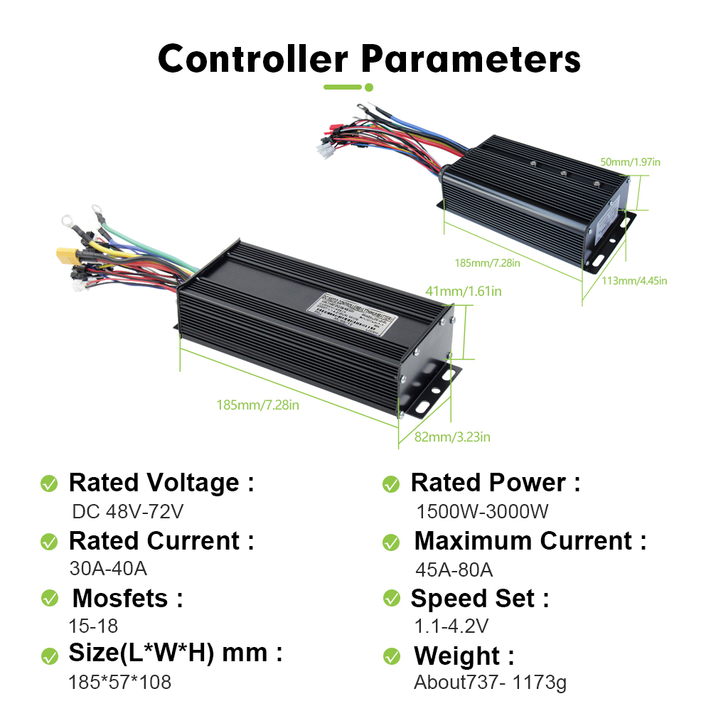 Contrôleur d'onde sinusoïdale  - Sine Wave Controller 48V 72V 80A avis et prix