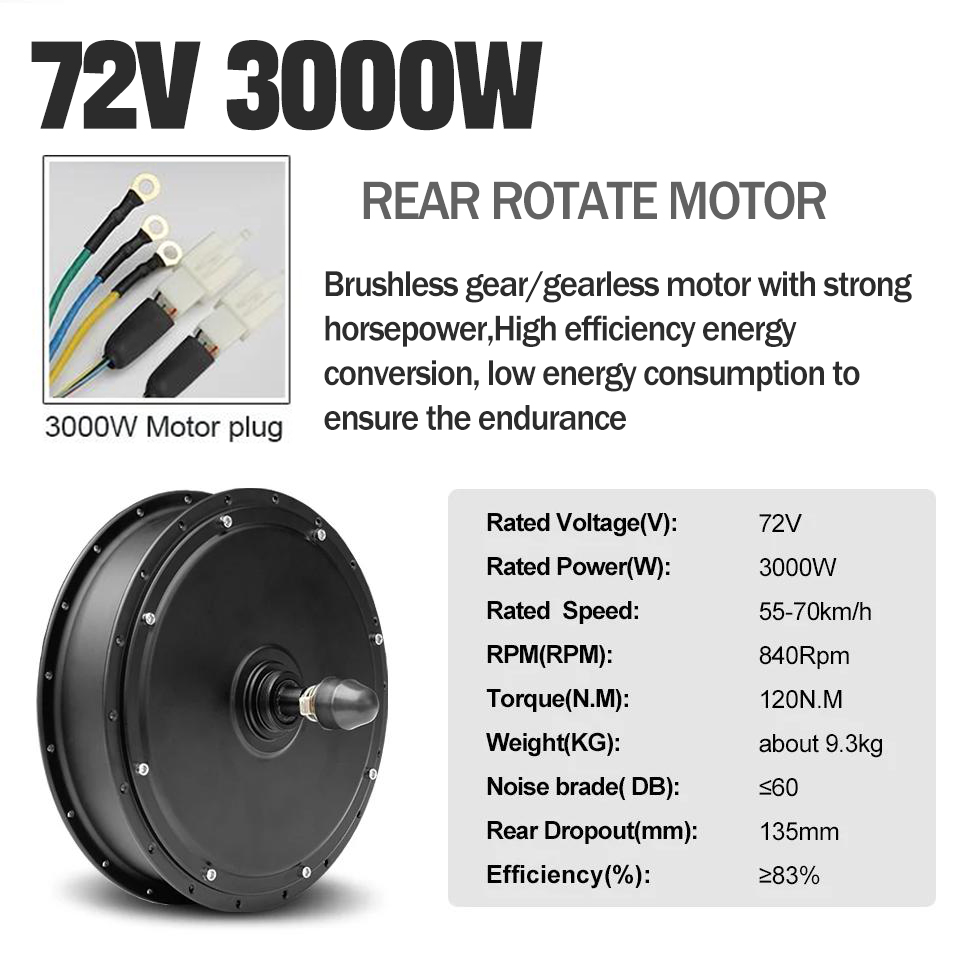 Kit de conversion de vélo élec - Ebike Conversion Kit 72V 3000W avis et prix