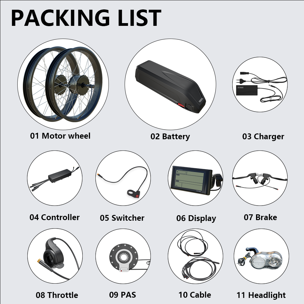 Kit de conversion de vélo élec - Fat Tire Ebike Conversion Kit 2000W avis et prix