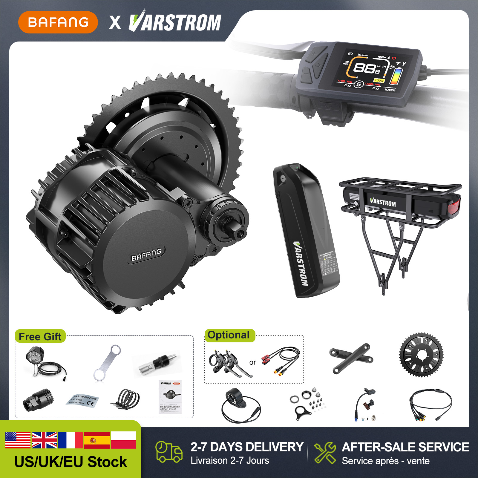 [Stock US] Kits de conversion  - Bafang Bbshd 1000W Conversion Kit avis et prix
