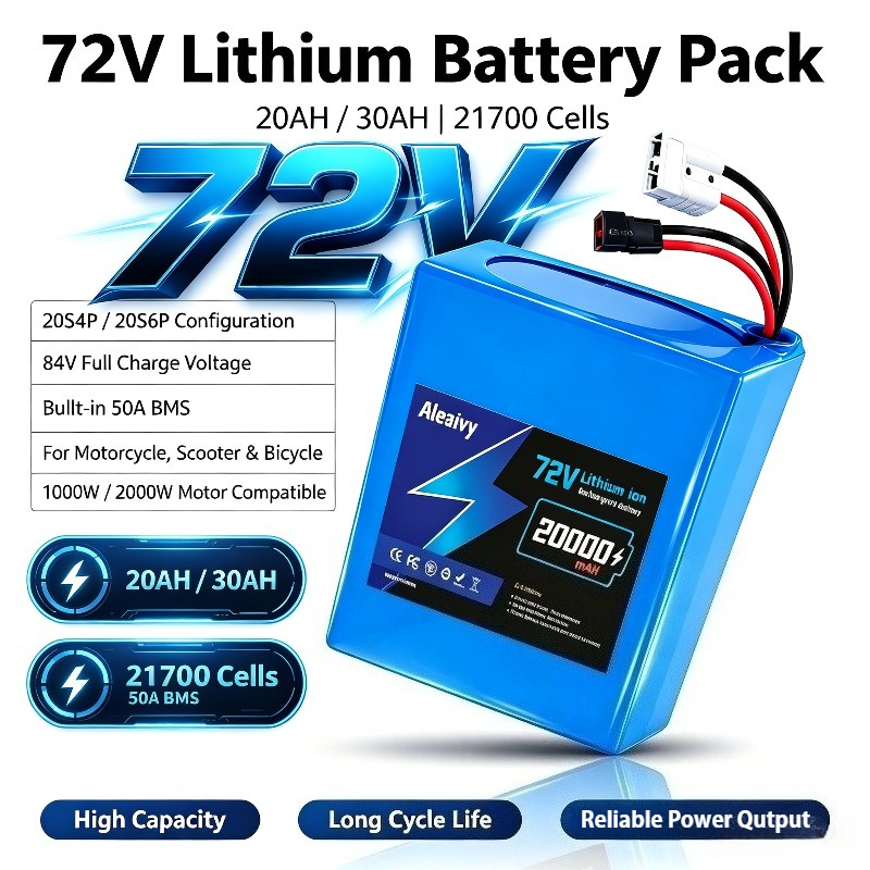 Batterie 72V 20S4P 20AH 20S6P  - Electric Bicycle Battery 72V 30Ah avis et prix