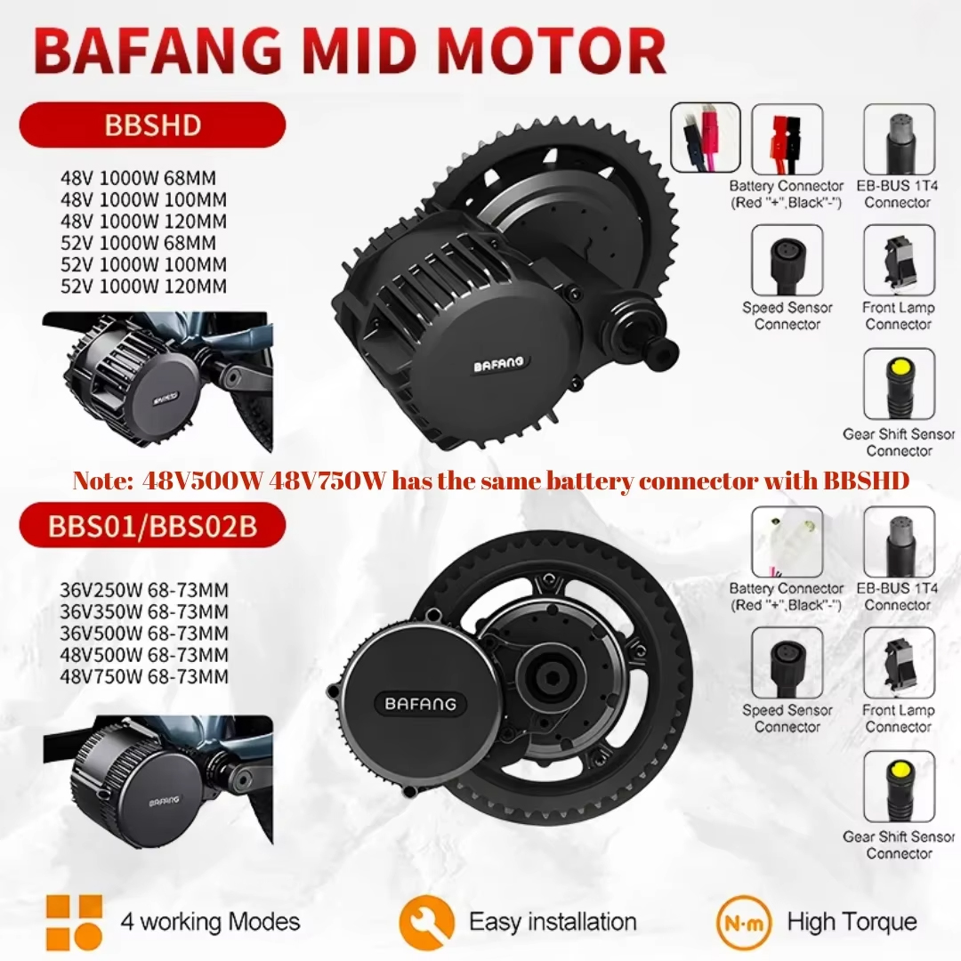 Kit de conversion de vélo élec - Mid Drive Motor Kit 52V 1000W avis et prix